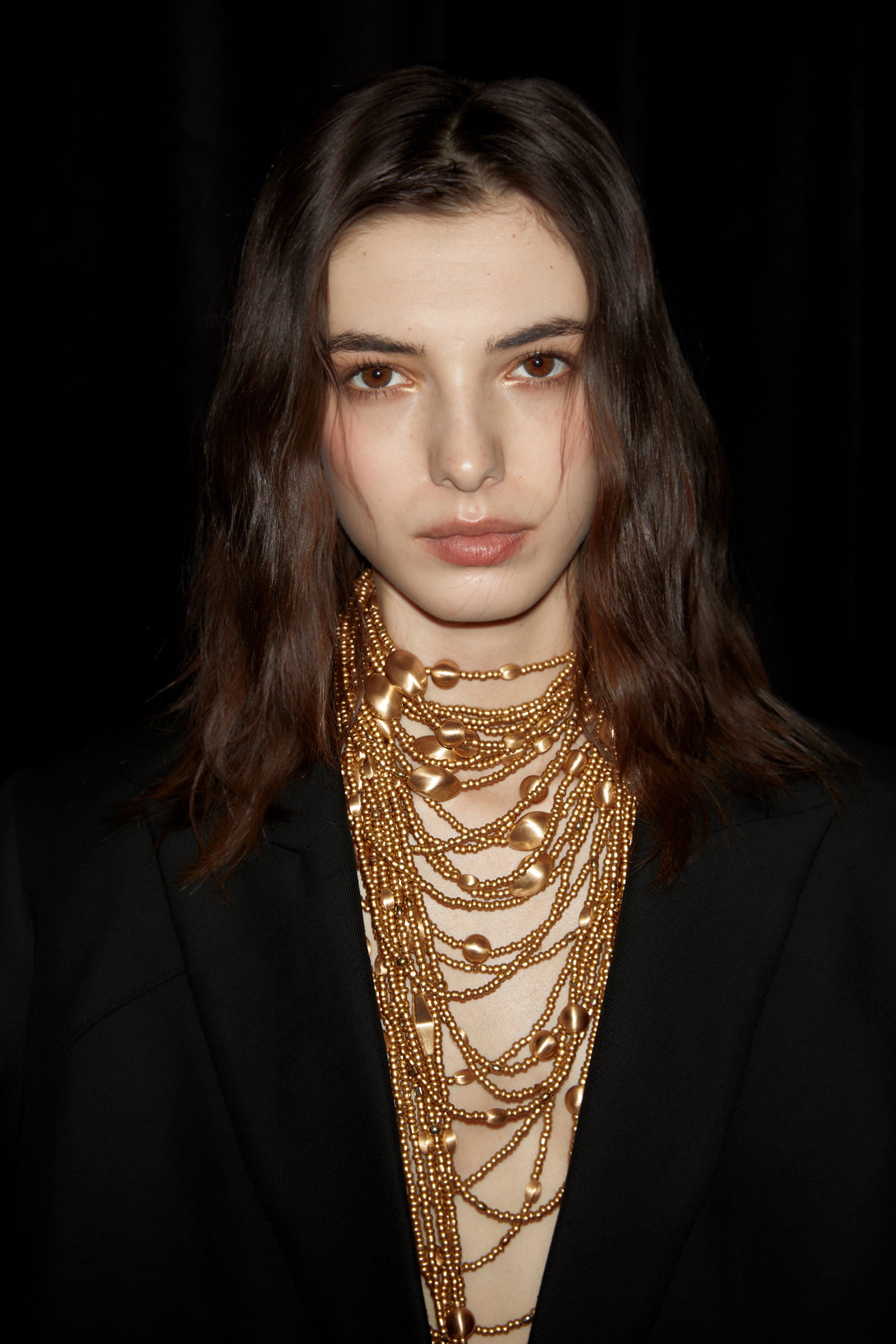 EDIE NECKLACE - BRUSHED BRASS