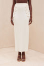 CHASINA KNIT SKIRT - OFF WHITE