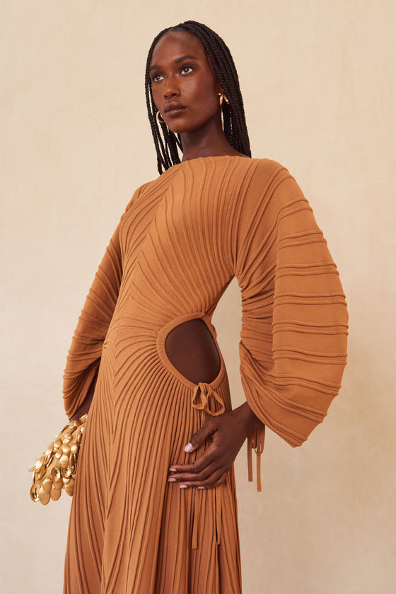 SIMENA KNIT DRESS - EARTH
