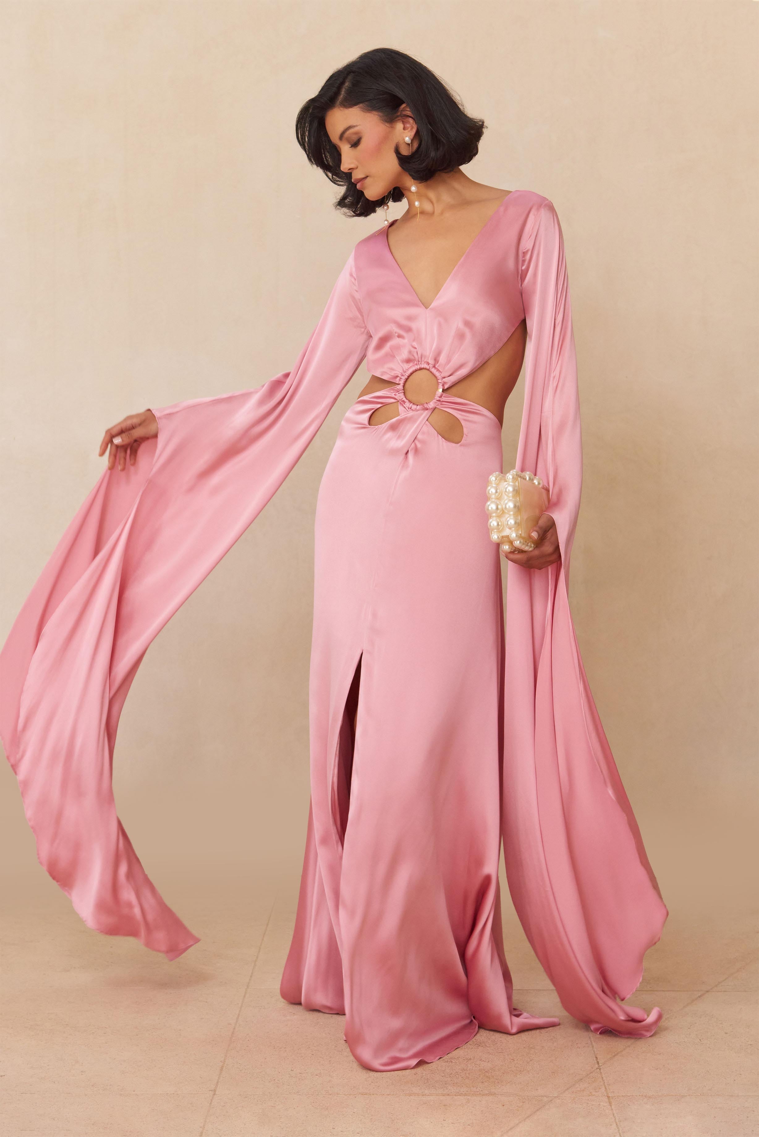 yagi pink dress Bardot Dress Yagi