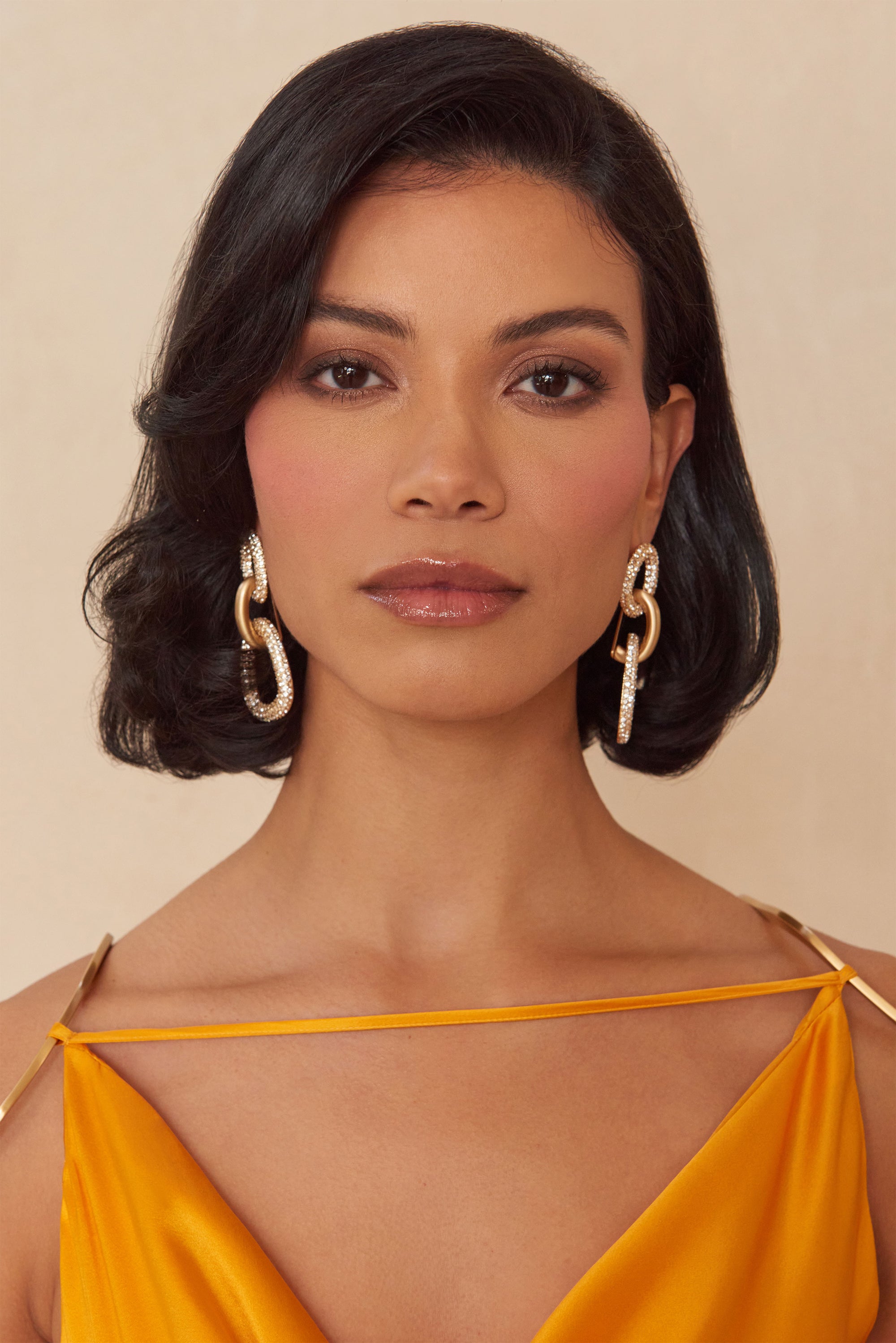 CULT GAIA REYES EARRING IN GOLD CLEAR