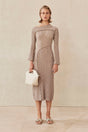 ROSALIA KNIT DRESS - CANYON TAN