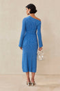 ROSALIA KNIT DRESS - RIVER BLUE