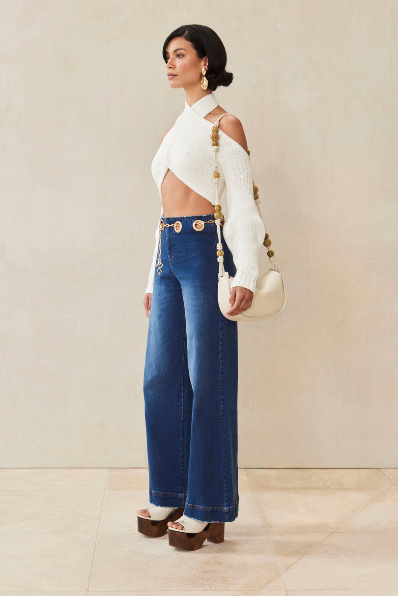 ELYSE KNIT TOP - OFF WHITE