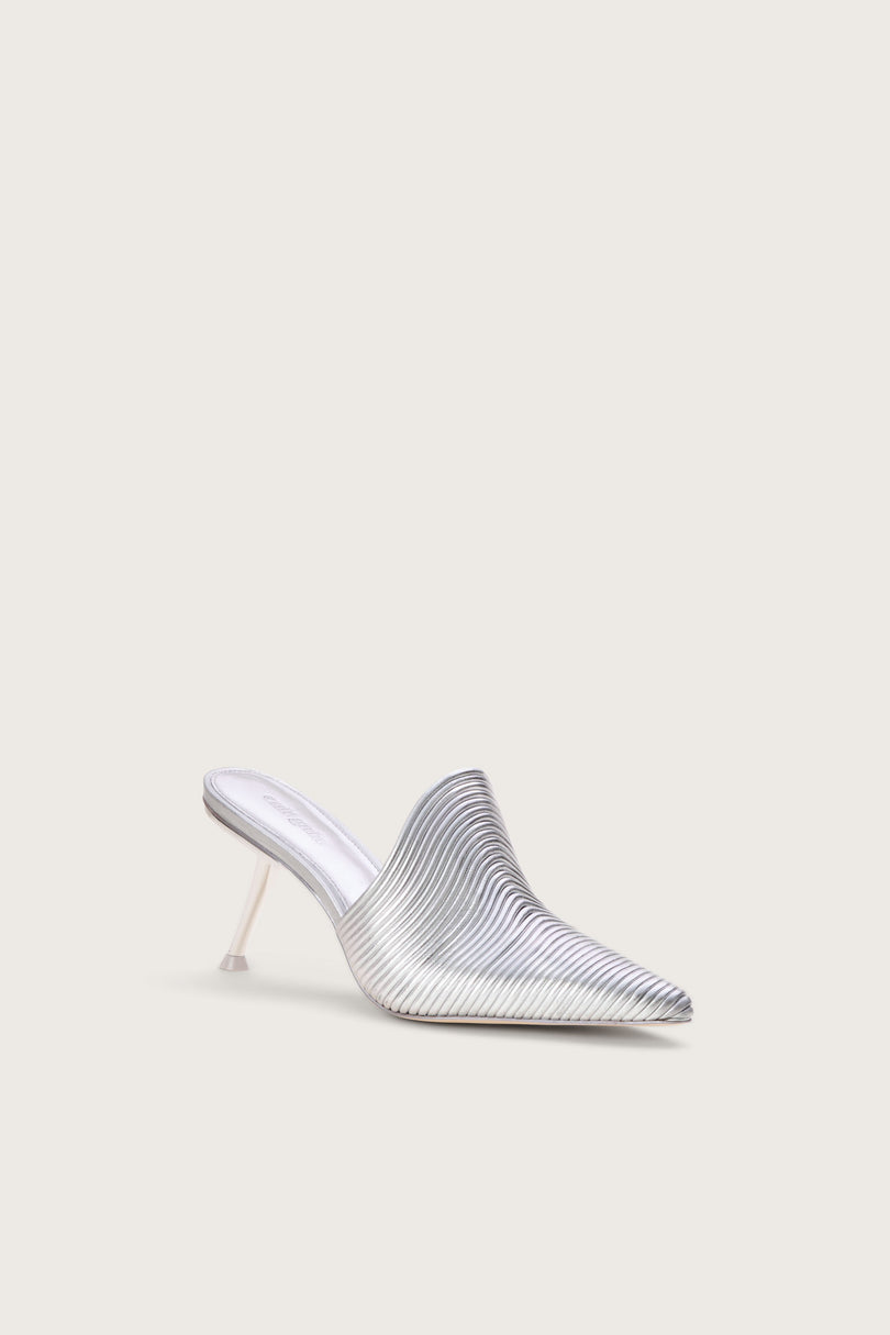 MARA MULE - SHINY SILVER