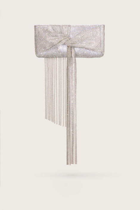 BANU MINI RHINESTONE CLUTCH - CLEAR