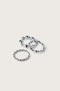 EZARA BRACELET SET - SHINY SILVER