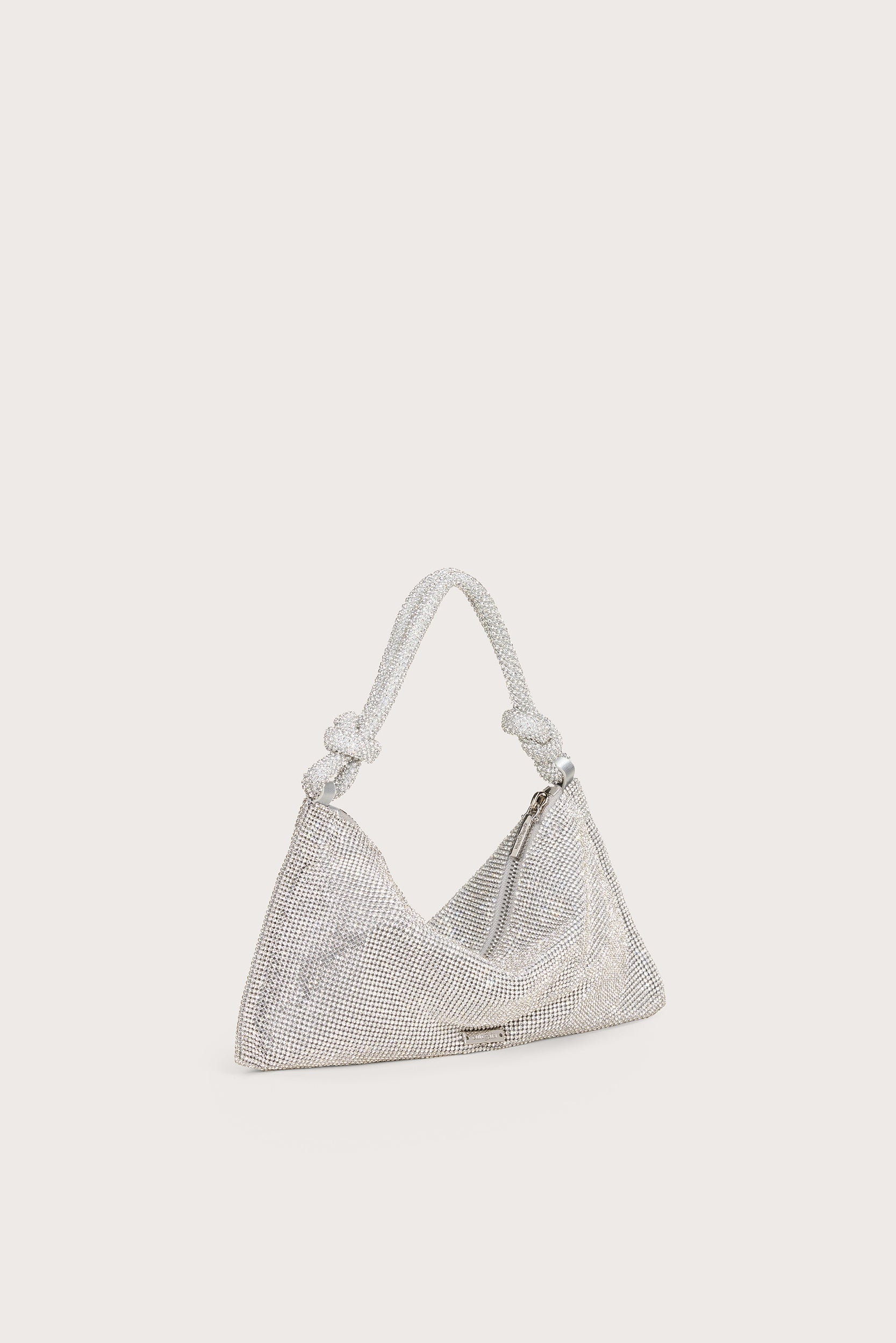 HERA NANO RHINESTONE SHOULDER BAG - CLEAR