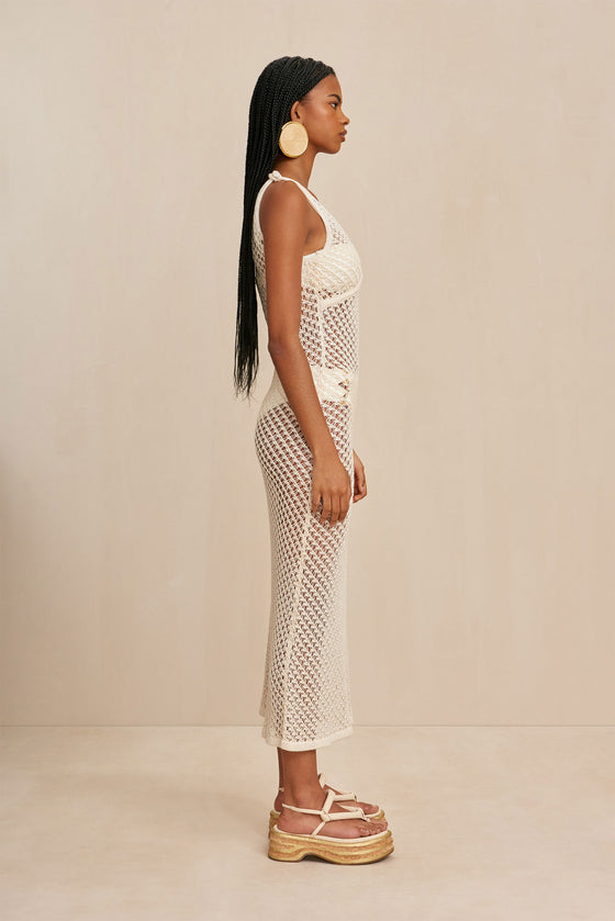 SULIVAN KNIT COVERUP - OFF WHITE