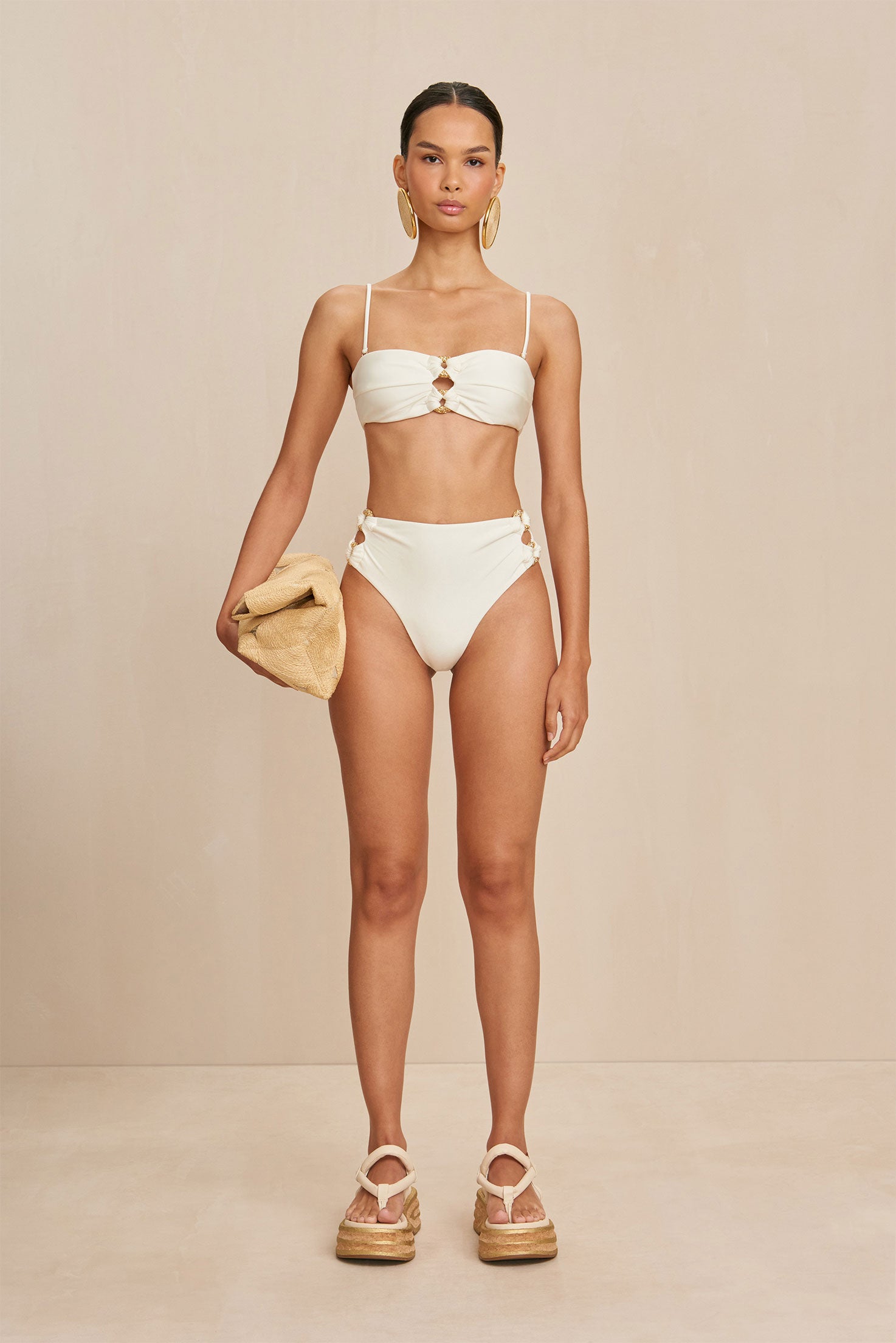 CULT GAIA PISA BIKINI TOP IN WHITE