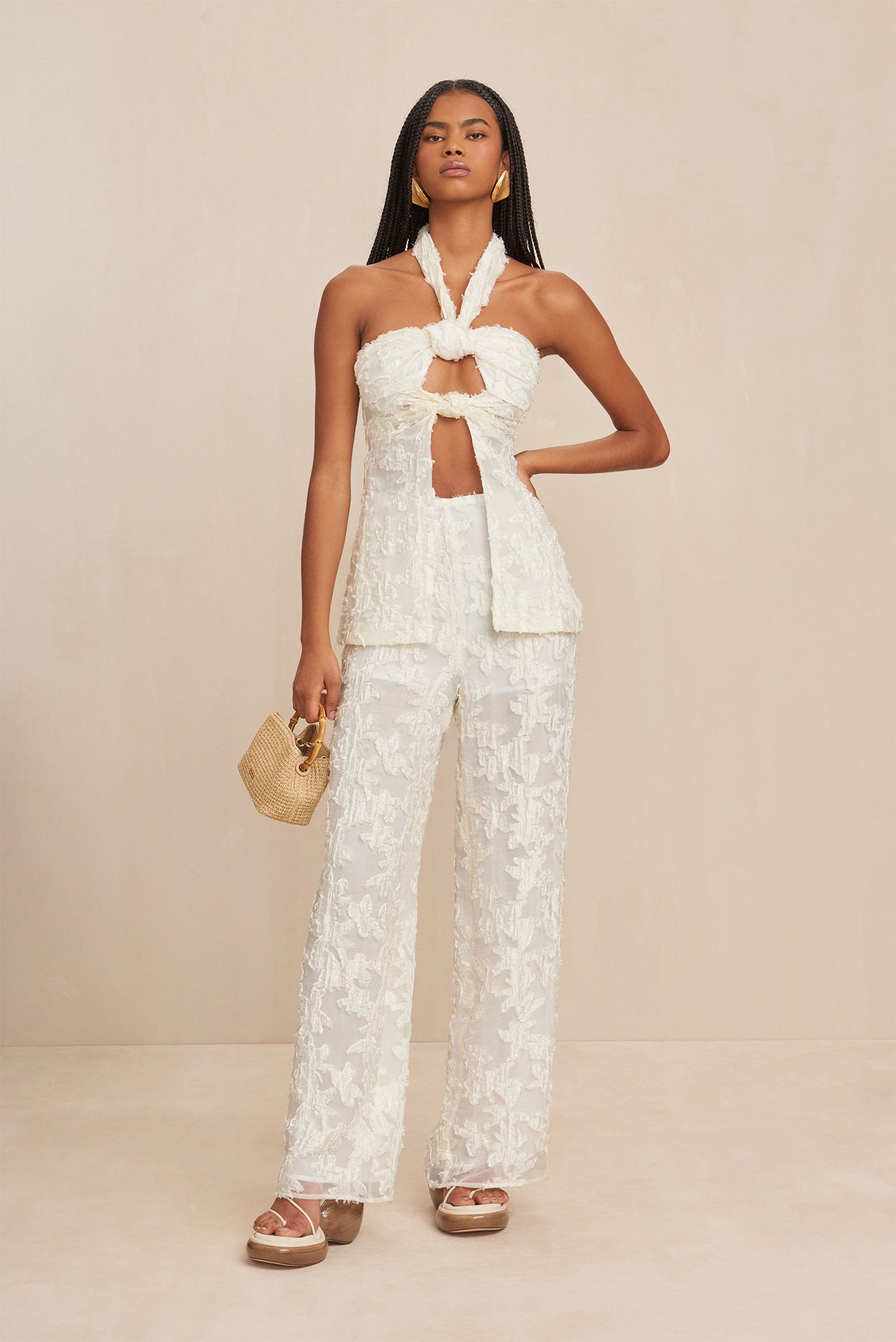 CULT GAIA LANE PANT IN OFF WHITE