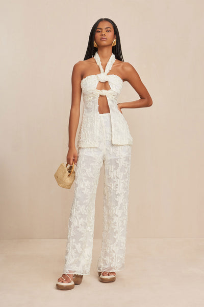 【送料&関税込】Cult Gaia Kora Pants In White Linen JANA KIDS TOP - OFF WHITE – CULT GAIA
