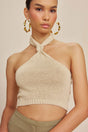 SORINE KNIT TOP - BEACH