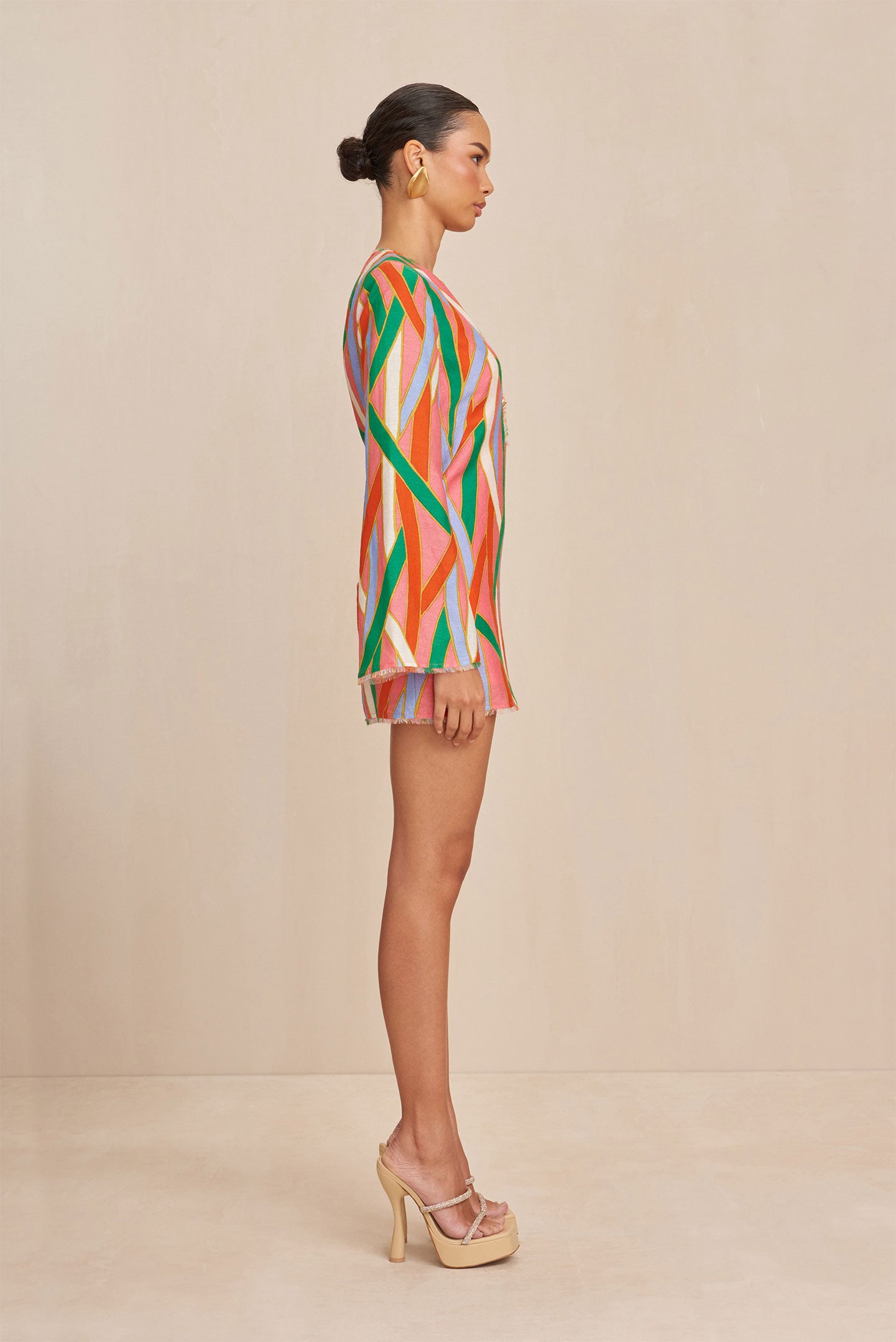 CULT GAIA ANIYA DRESS IN VINTAGE STRIPE PRINT