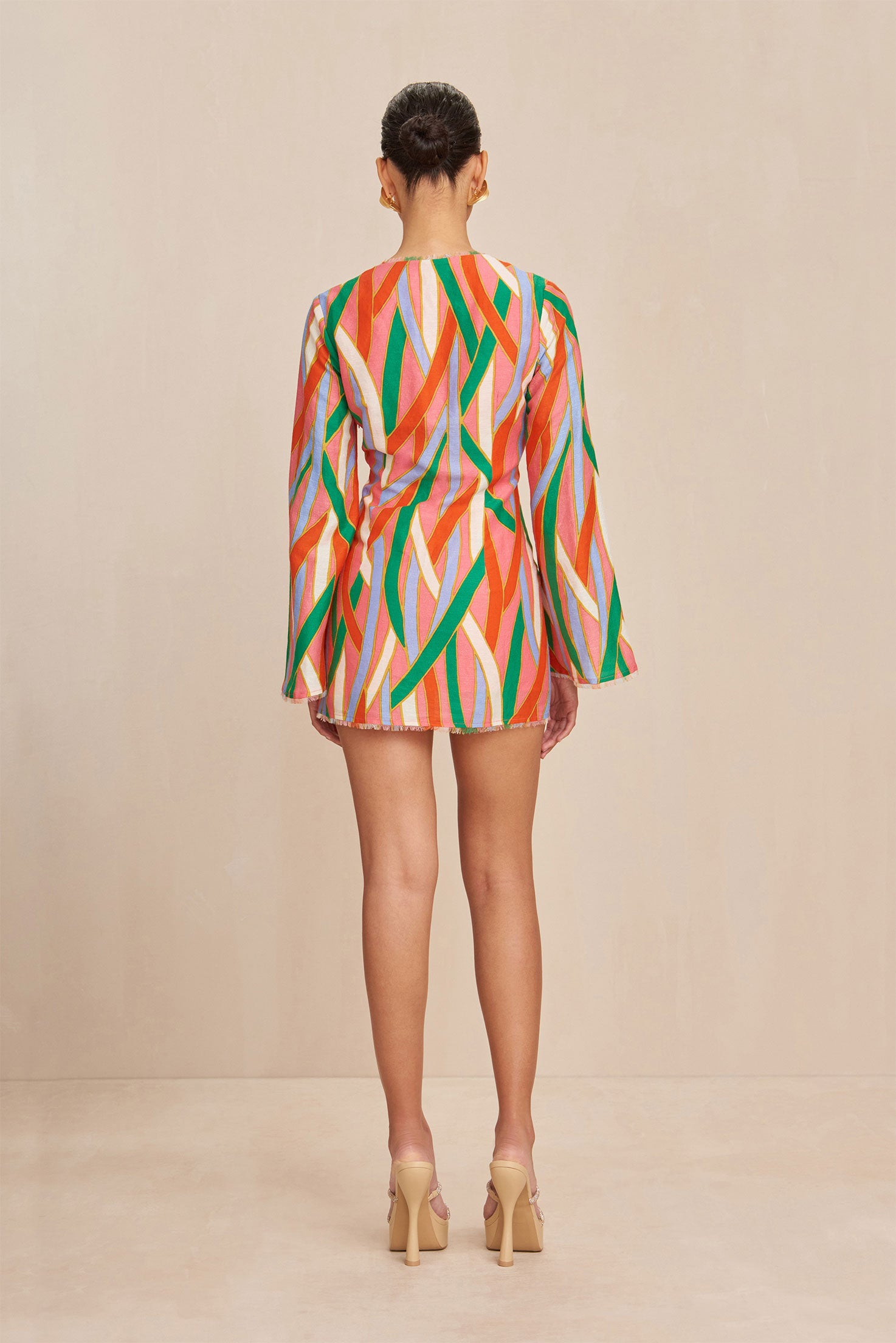 CULT GAIA ANIYA DRESS IN VINTAGE STRIPE PRINT