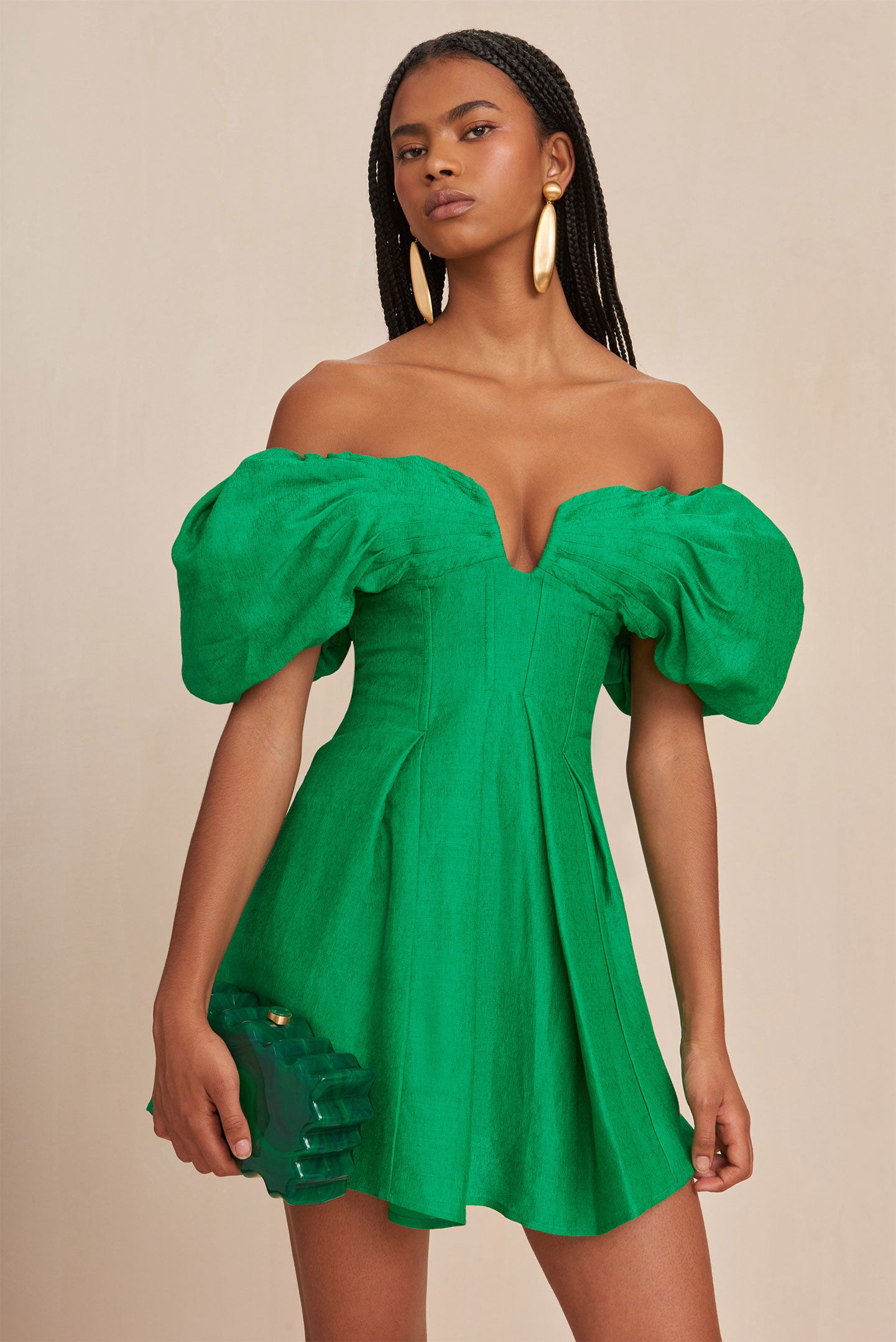 CULT GAIA LISSETT DRESS IN MALACHITE