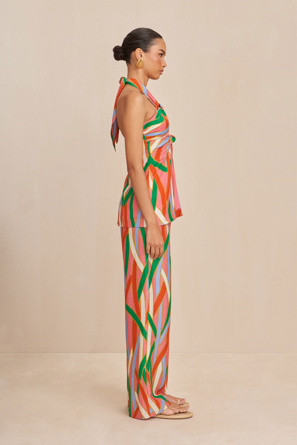 CULT GAIA LAINIE TOP IN VINTAGE STRIPE PRINT