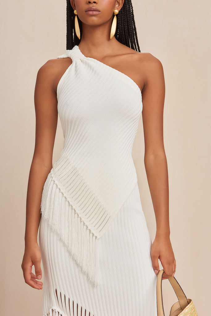 TRISTA KNIT TOP - OFF WHITE