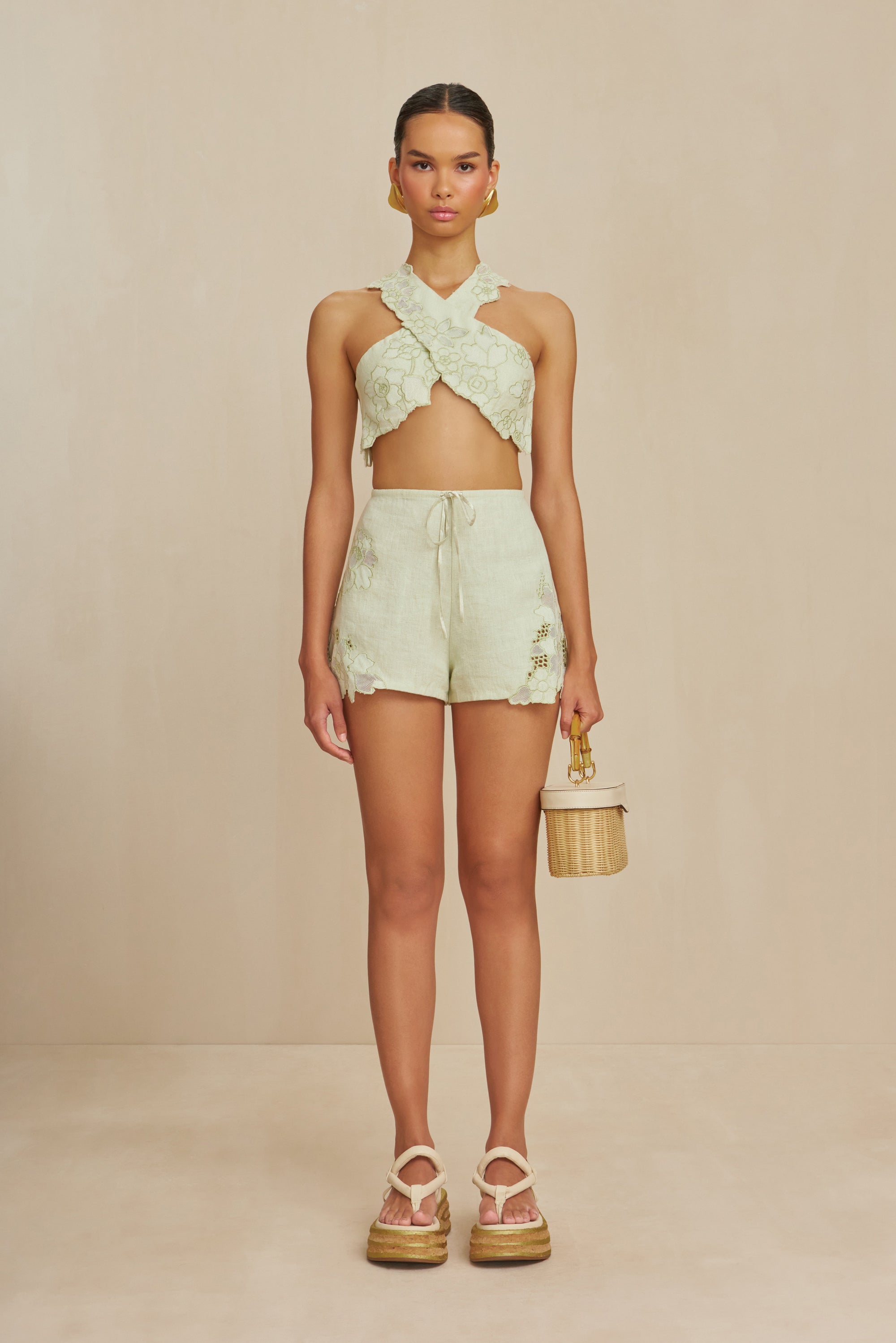 CULT GAIA ZURIA SHORT IN LIGHT HONEYDEW