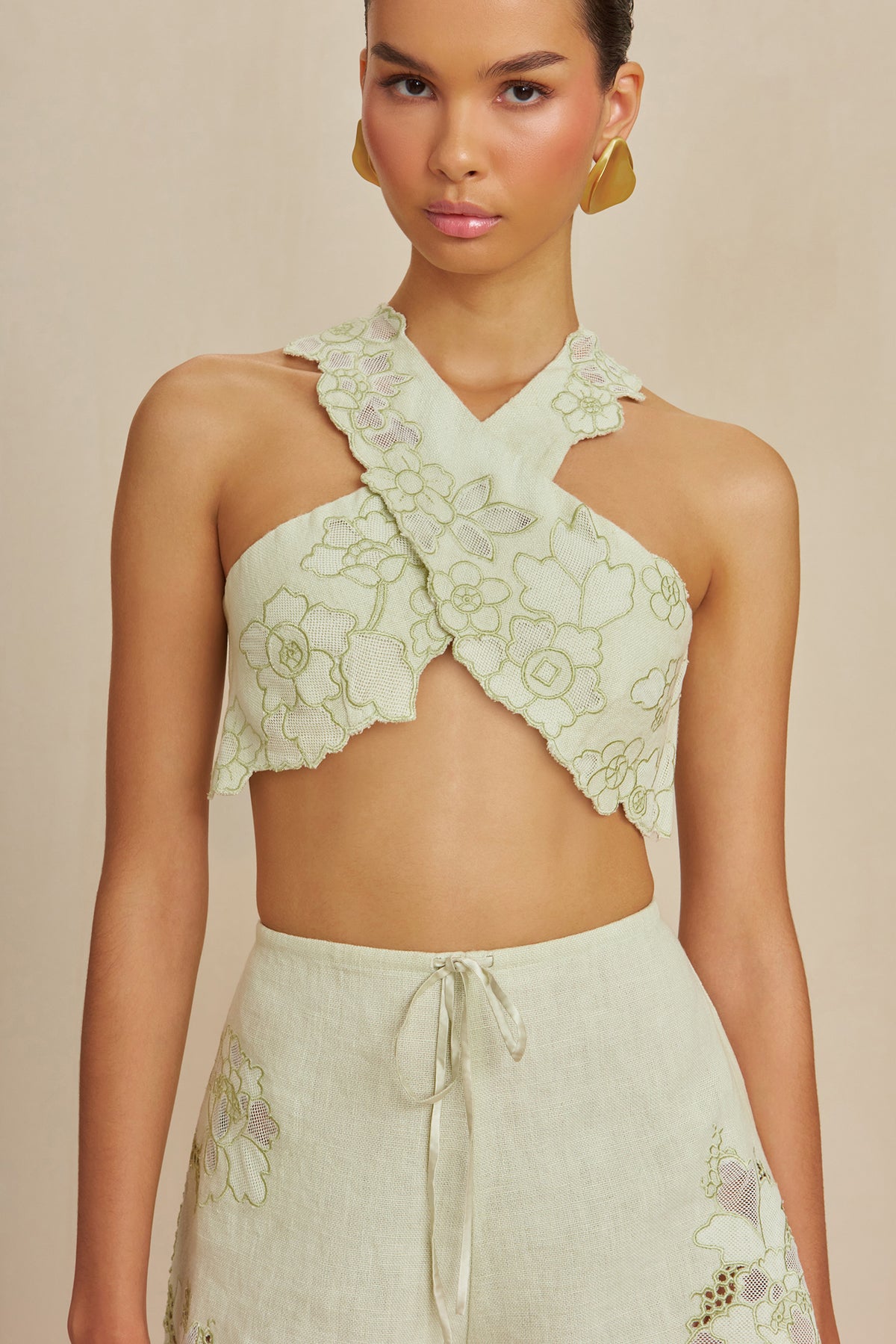 CULT GAIA MATIAS TOP IN LIGHT HONEYDEW