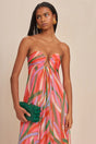 CULT GAIA MISA GOWN IN VINTAGE STRIPE PRINT