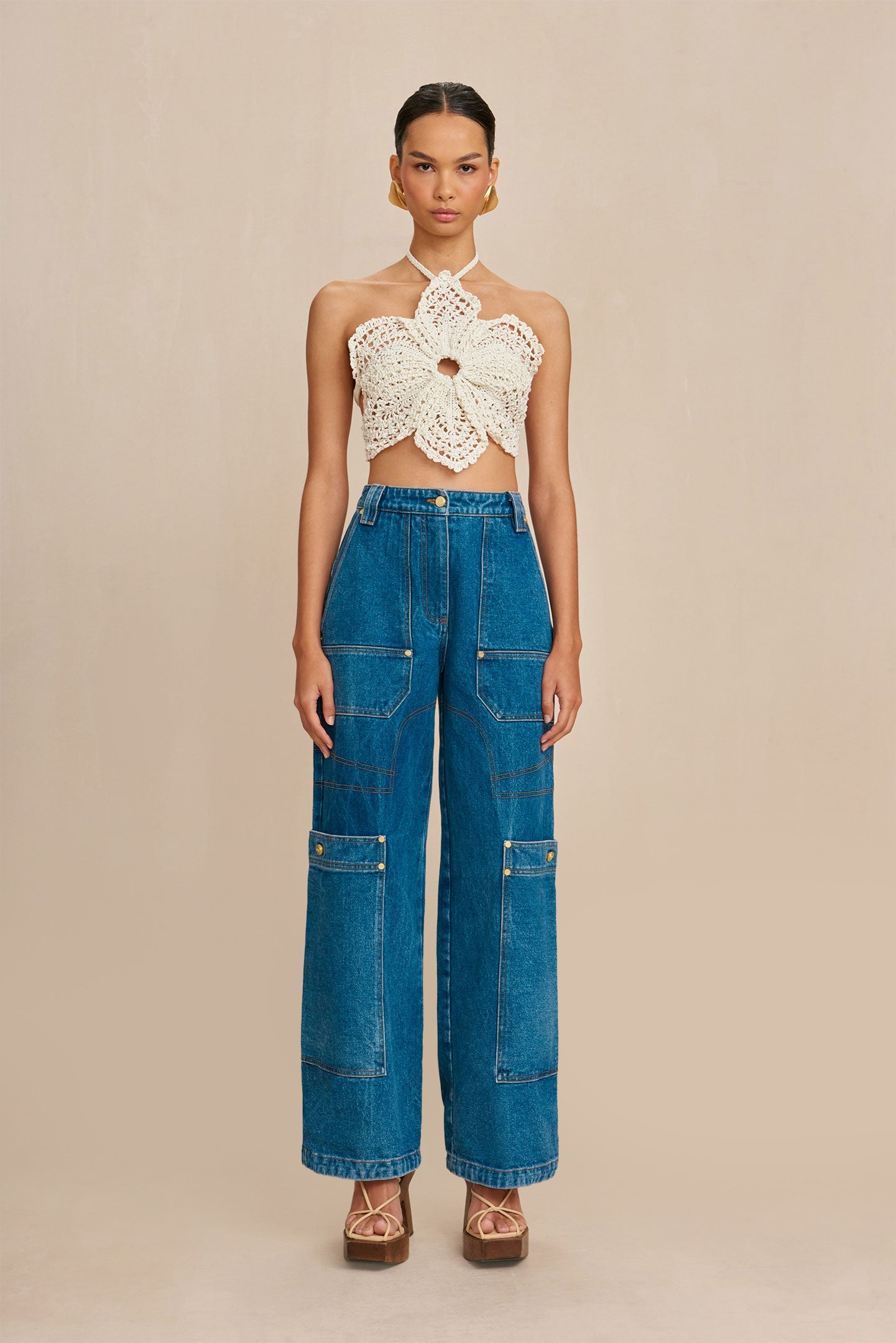 DARLENA CROCHET TOP - OFF WHITE