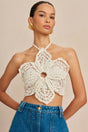 DARLENA CROCHET TOP - OFF WHITE
