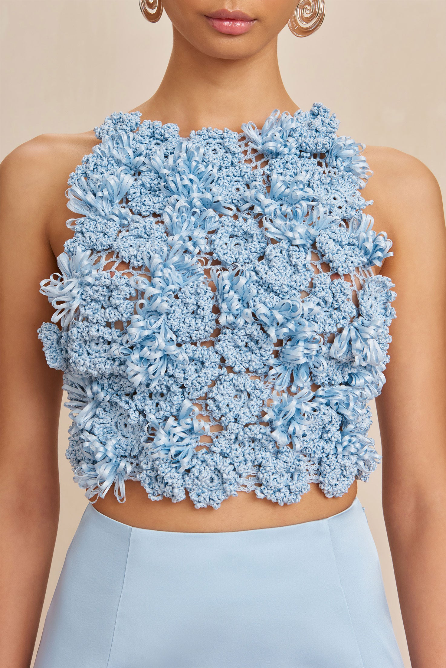 REGINA CROCHET TOP - MARINE