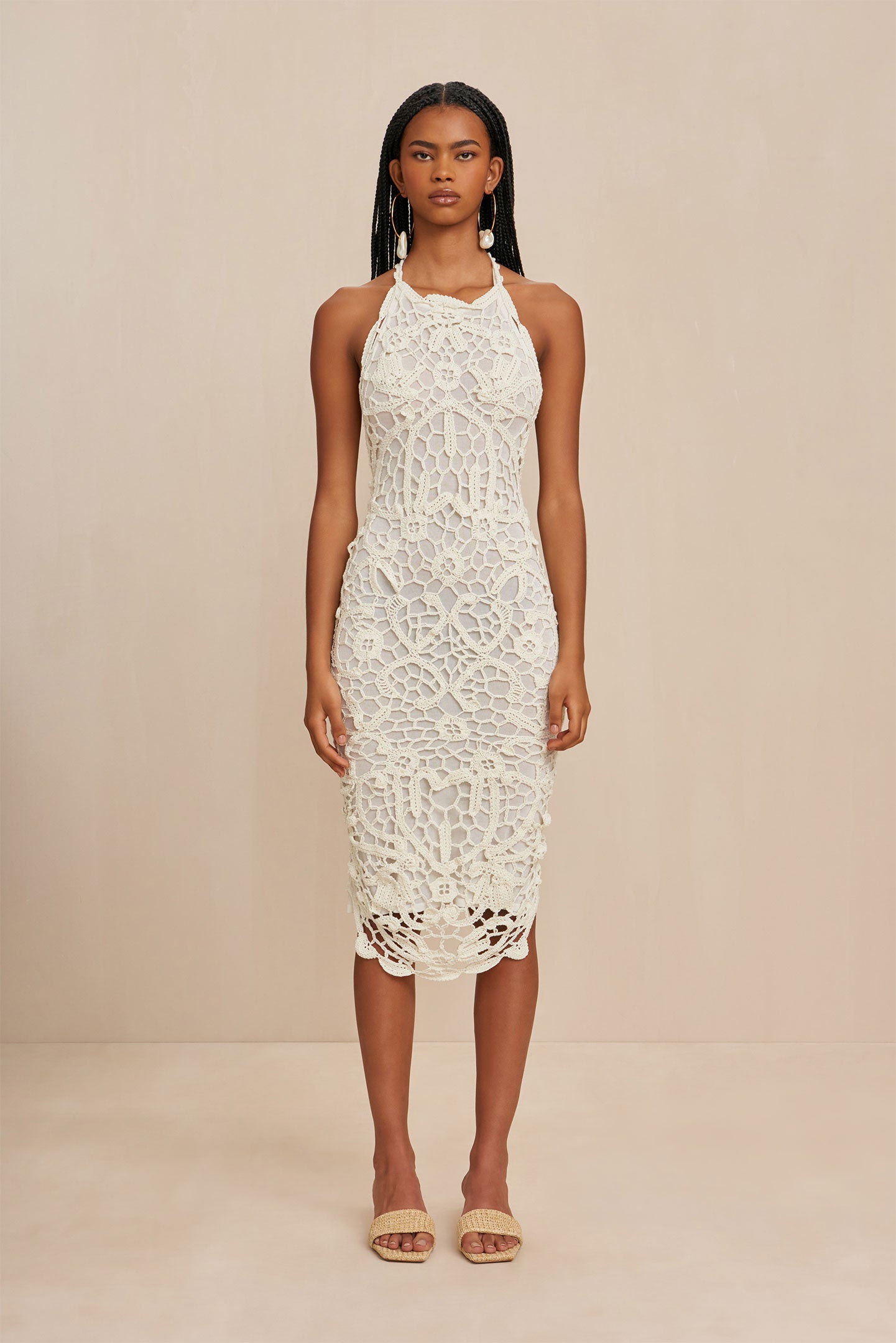 ORIA CROCHET DRESS - OFF WHITE