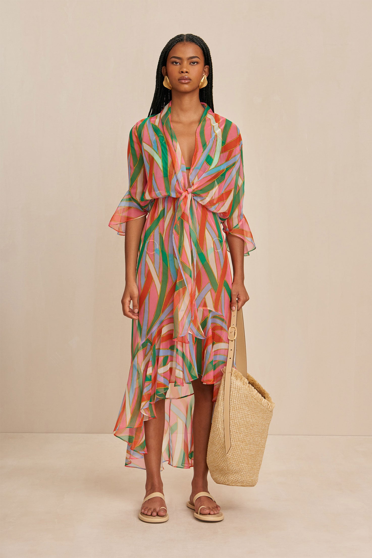 CULT GAIA DELIRA COVERUP IN VINTAGE STRIPE PRINT