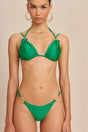 CULT GAIA GOLDA BIKINI BOTTOM IN MALACHITE