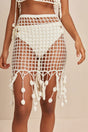 CULT GAIA MOKI CROCHET COVERUP IN OFF WHITE
