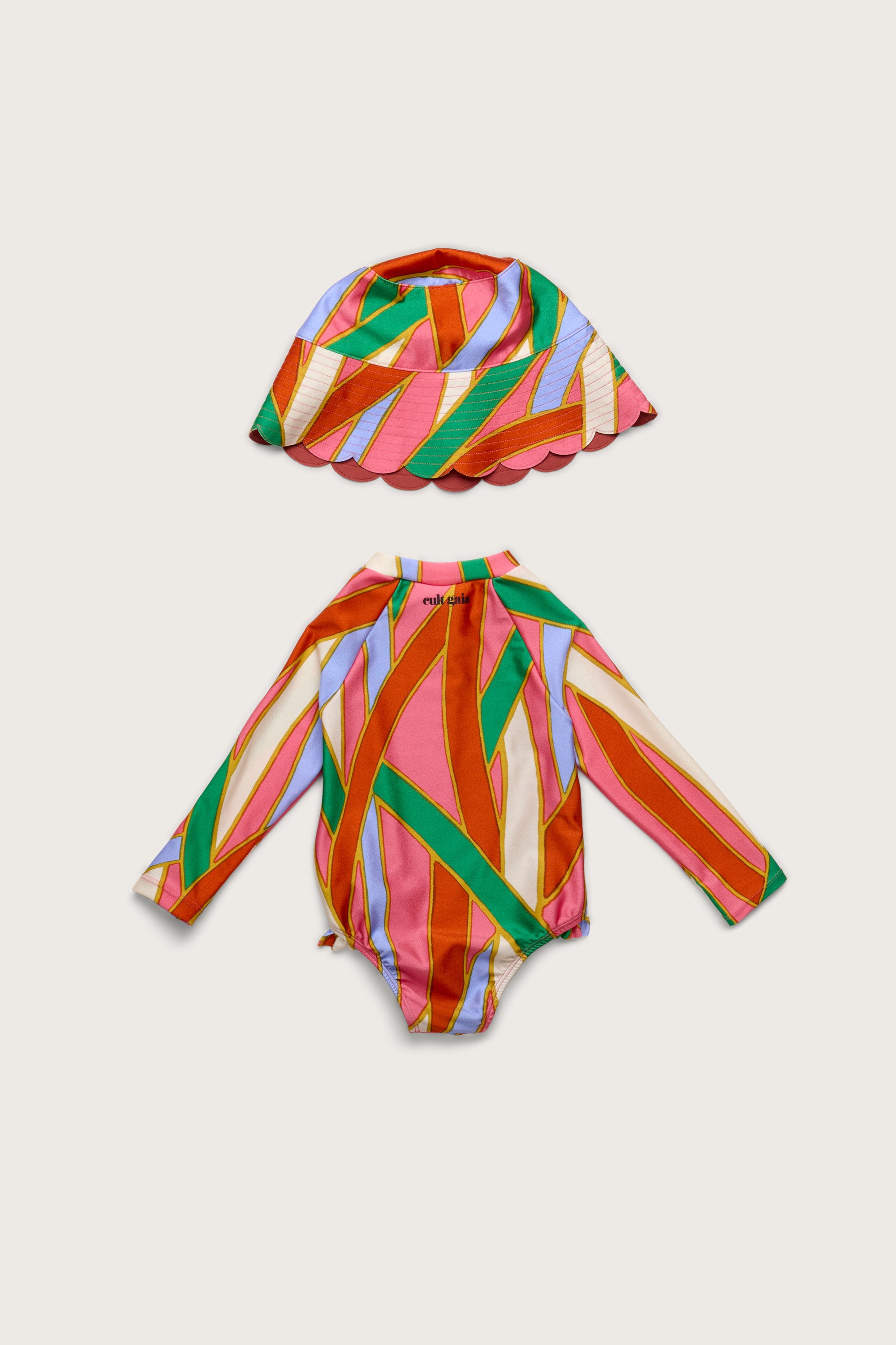 BIJOU BABY RASHGUARD SET - VINTAGE STRIPE PRINT