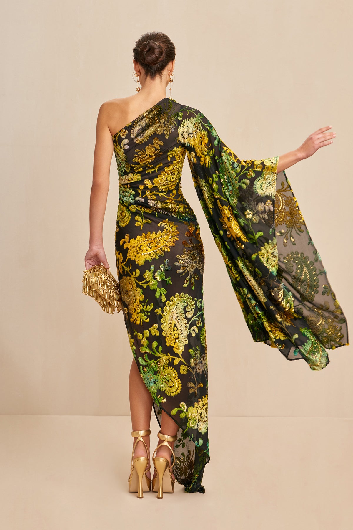 ADIRA GOWN - GREEN MULTI