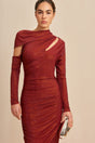 KUMASI GOWN - BURGUNDY