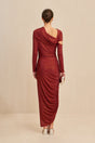KUMASI GOWN - BURGUNDY