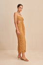 CRESCENT KNIT DRESS - GOLD
