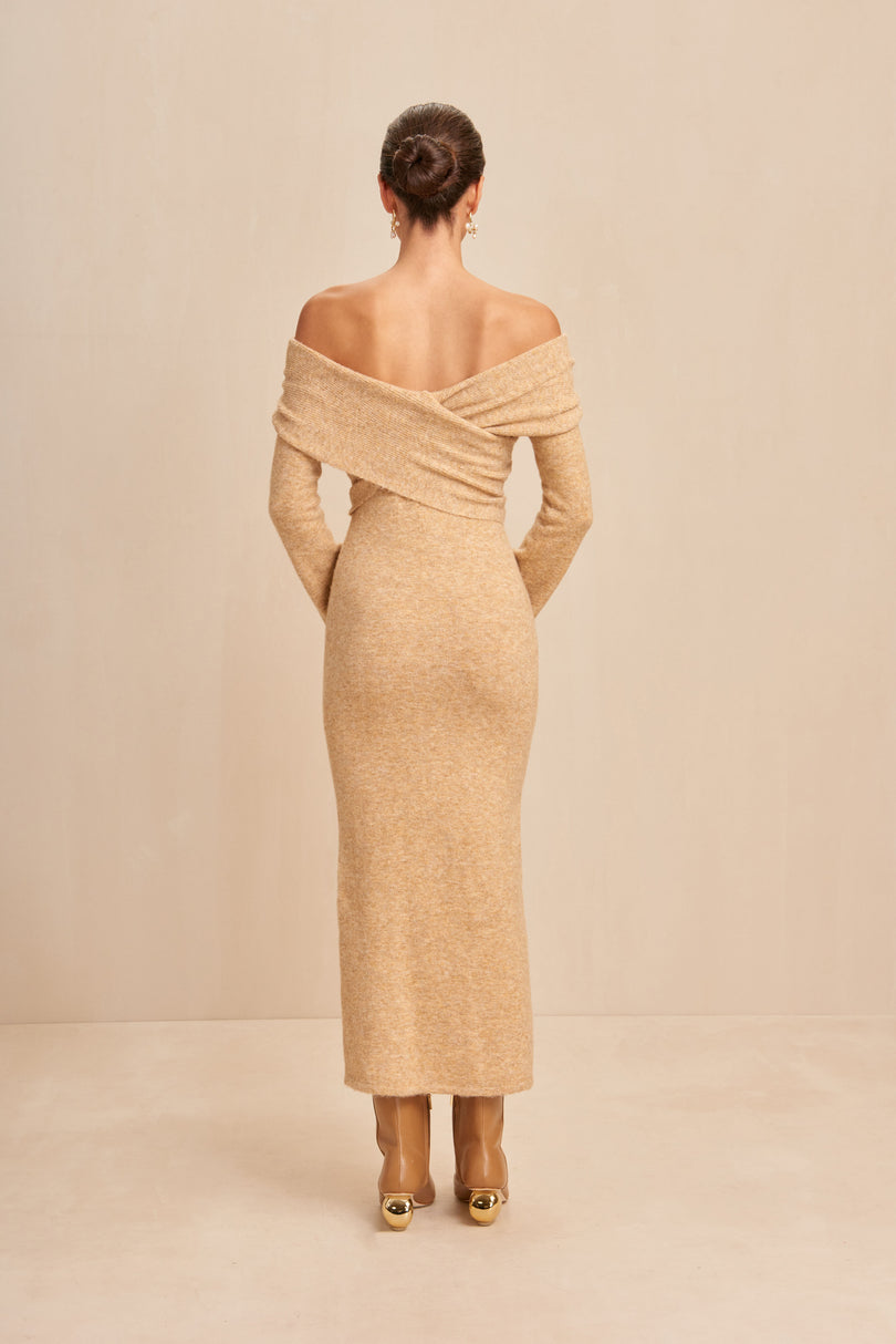 ZENNIE KNIT DRESS TAWN MELANGE CULT GAIA