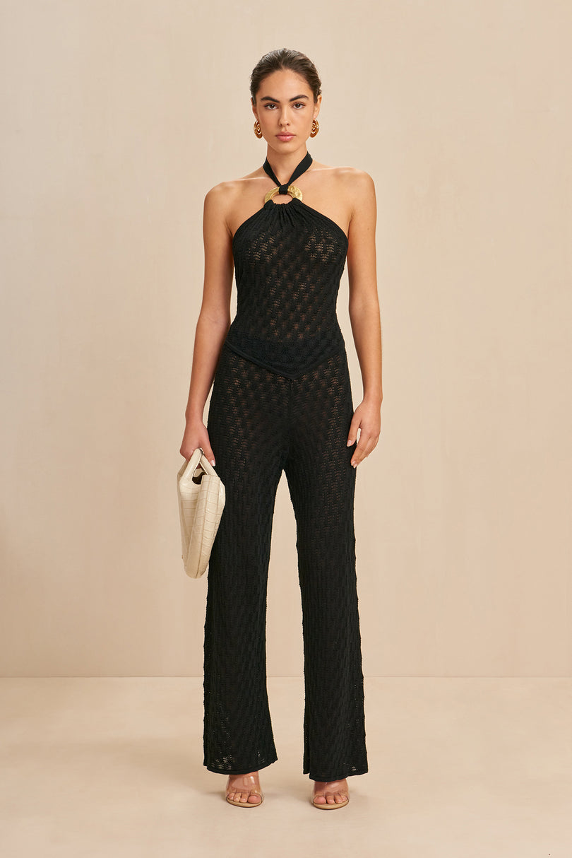 JAMIE KNIT TOP - BLACK