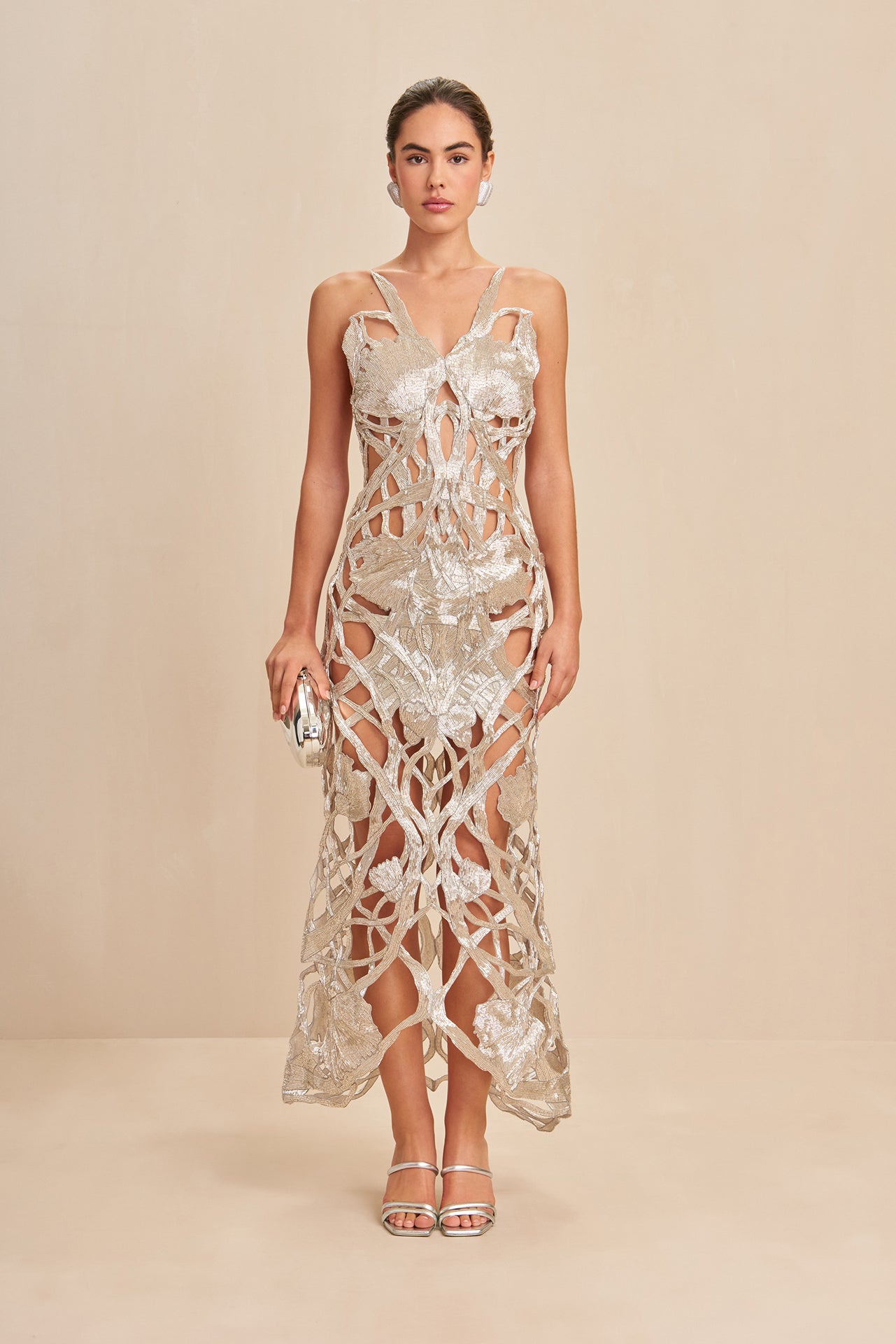 SITA GOWN - SILVER