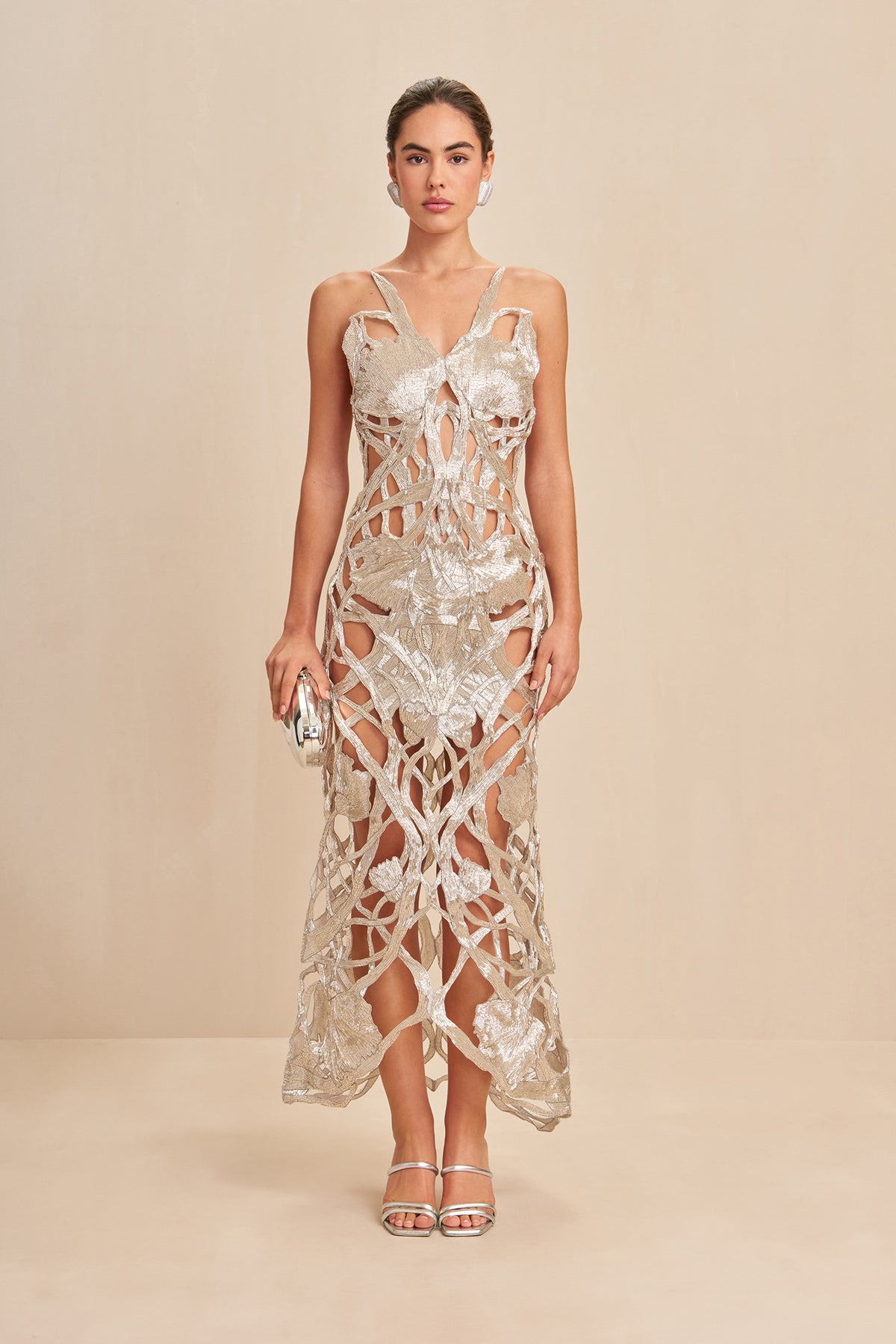 SITA GOWN - SILVER