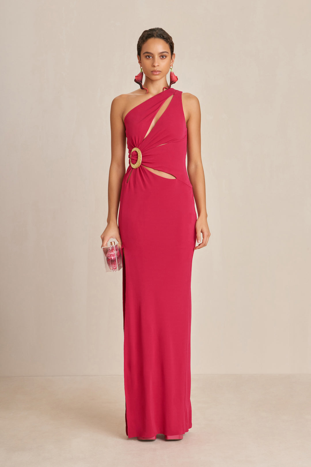 CULT GAIA ZINNA GOWN IN MAGENTA