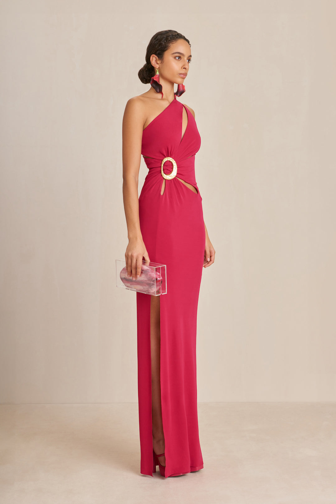 CULT GAIA ZINNA GOWN IN MAGENTA