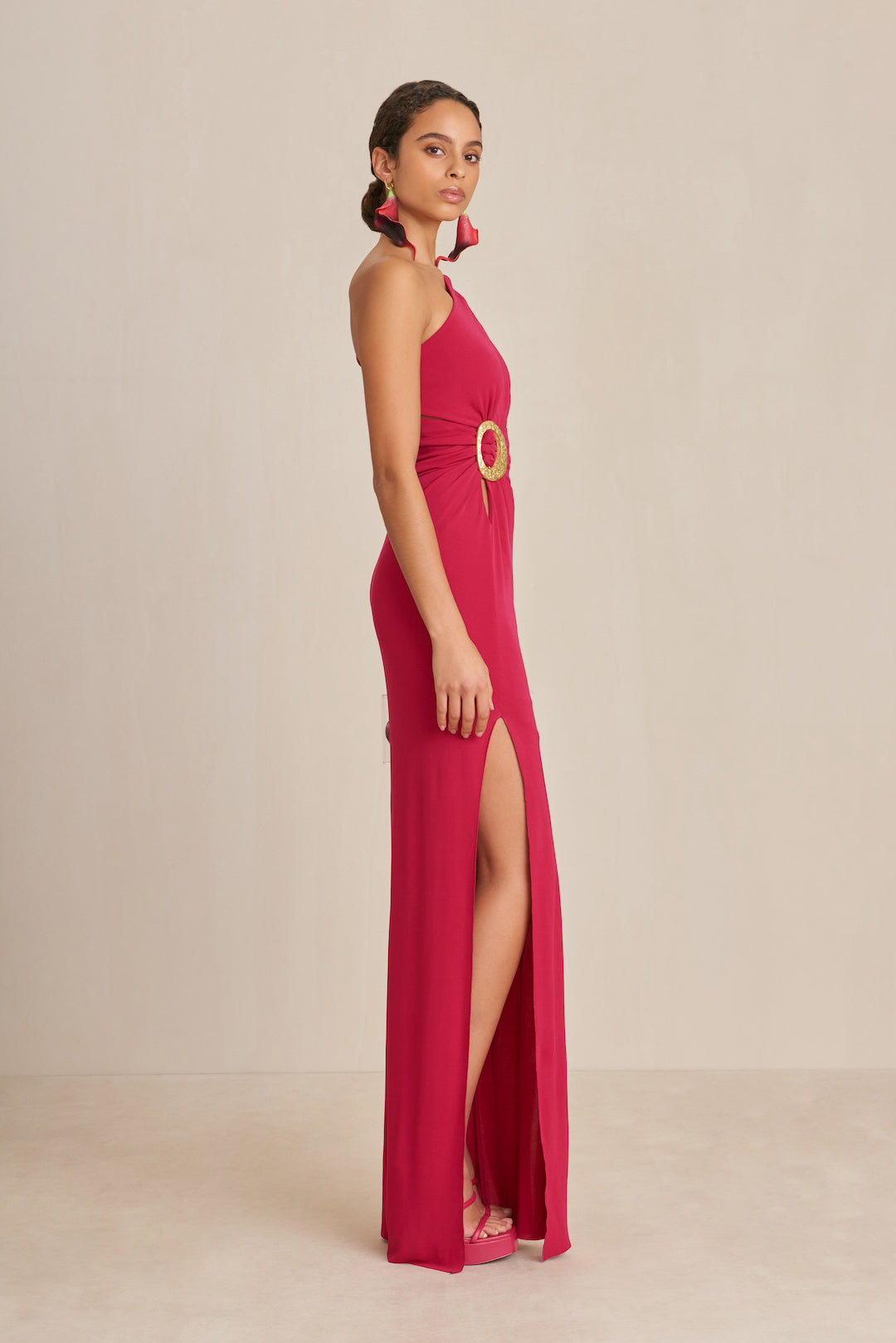 CULT GAIA ZINNA GOWN IN MAGENTA