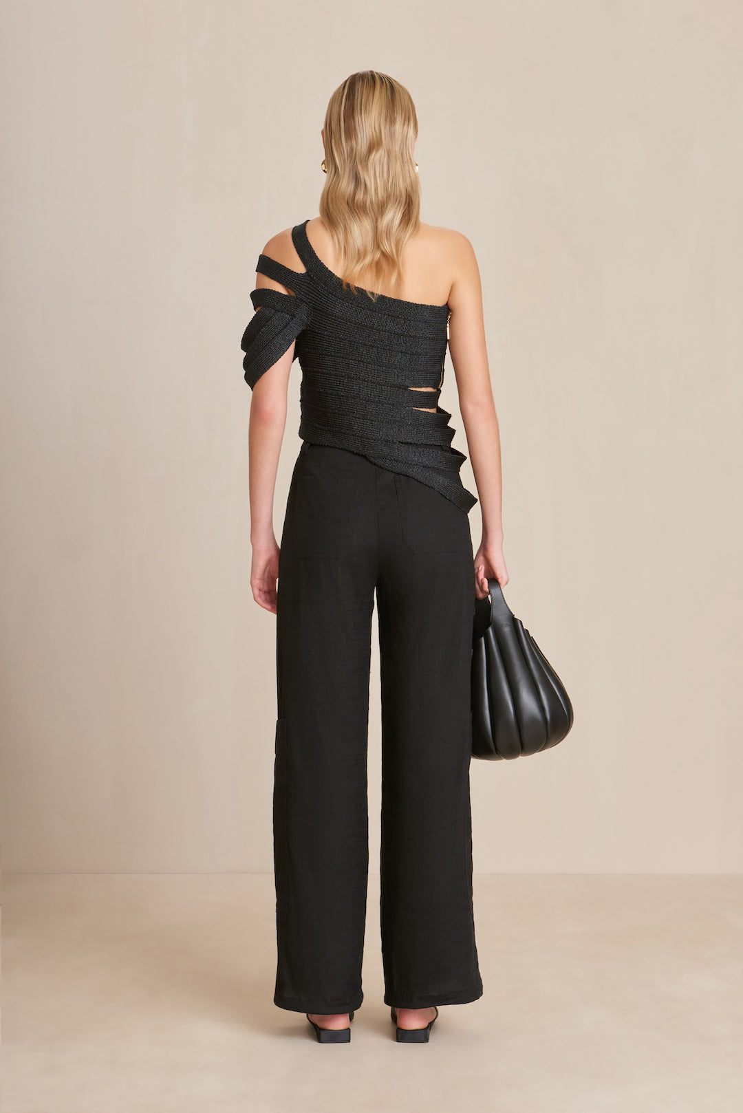 CULT GAIA SASHI KNIT TOP IN BLACK