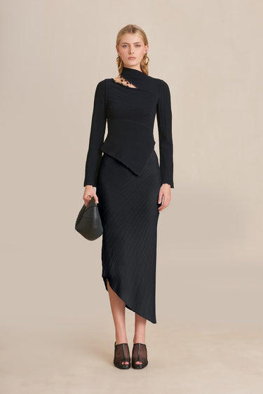 EWEN KNIT SKIRT - BLACK | EWEN KNIT SKIRT - BLACK