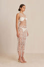 CULT GAIA FAITH CROCHET SKIRT IN OFF WHITE