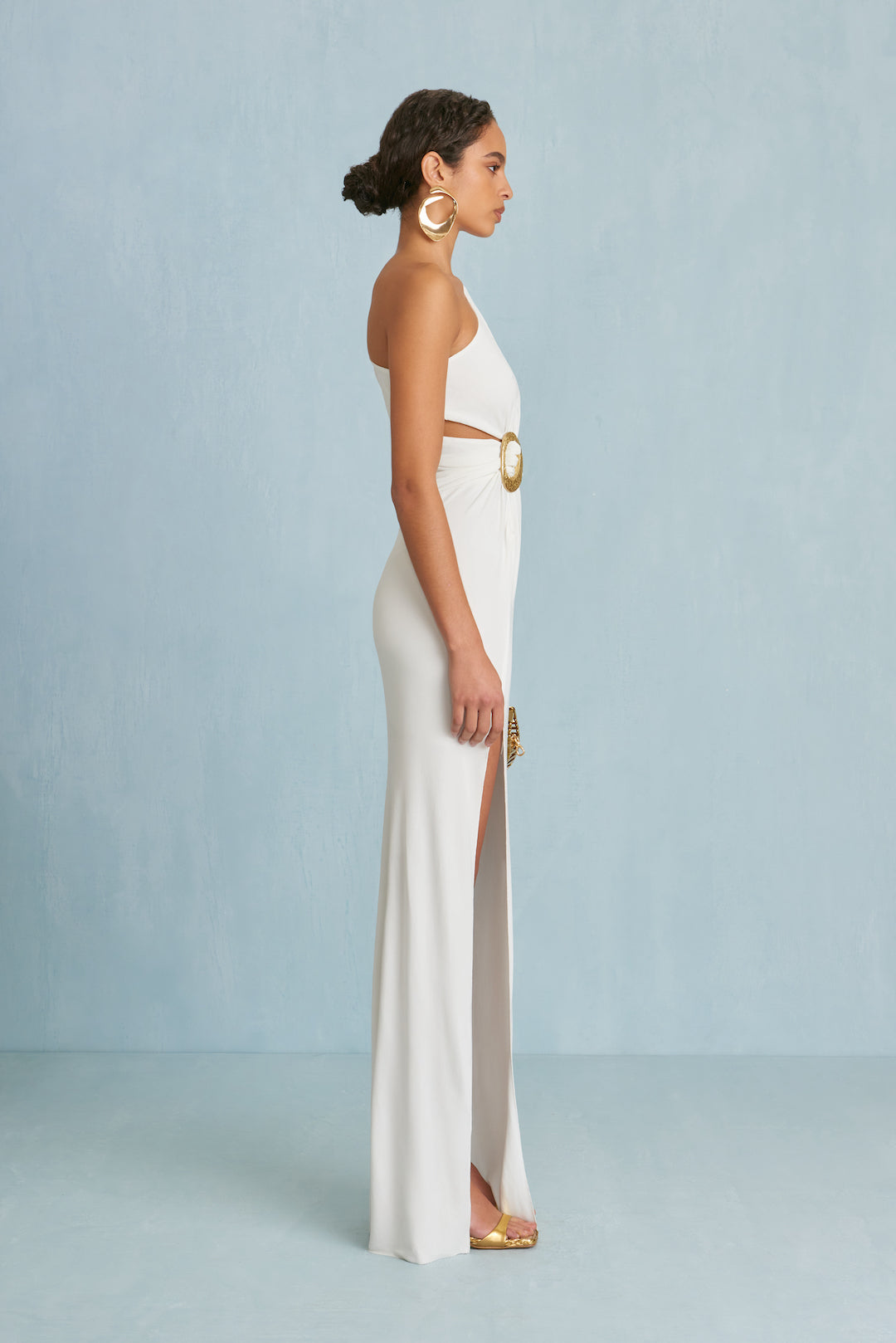 CULT GAIA ZINNA GOWN IN OFF WHITE