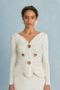 CULT GAIA LULE CROCHET TOP IN OFF WHITE