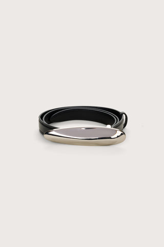 FIORE BELT - BLACK SILVER